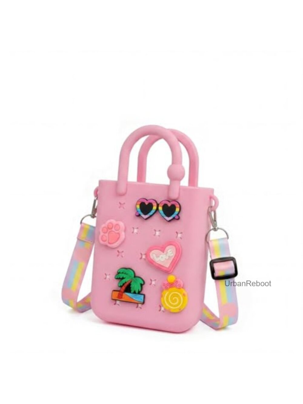 Mini Silicone Rubber Tote Bag DIY Charms Gift Set Small Beach Bag